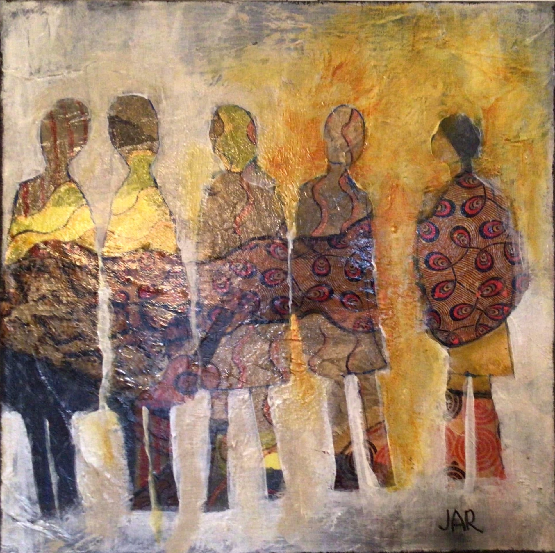 A Common Thread - mixed media collage by Jean Ann Robinson