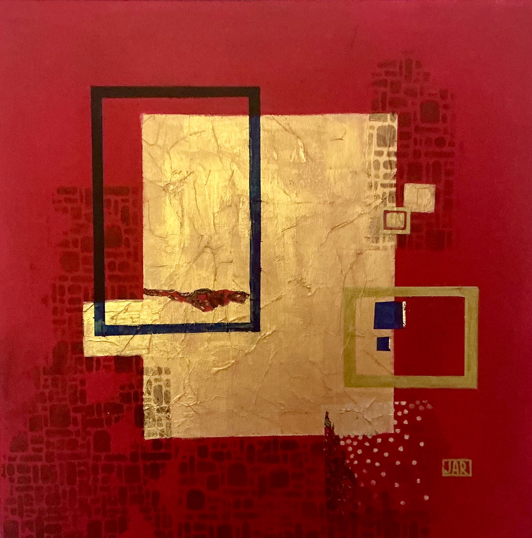 Threshold - mixed media collage by Jean Ann Robinson