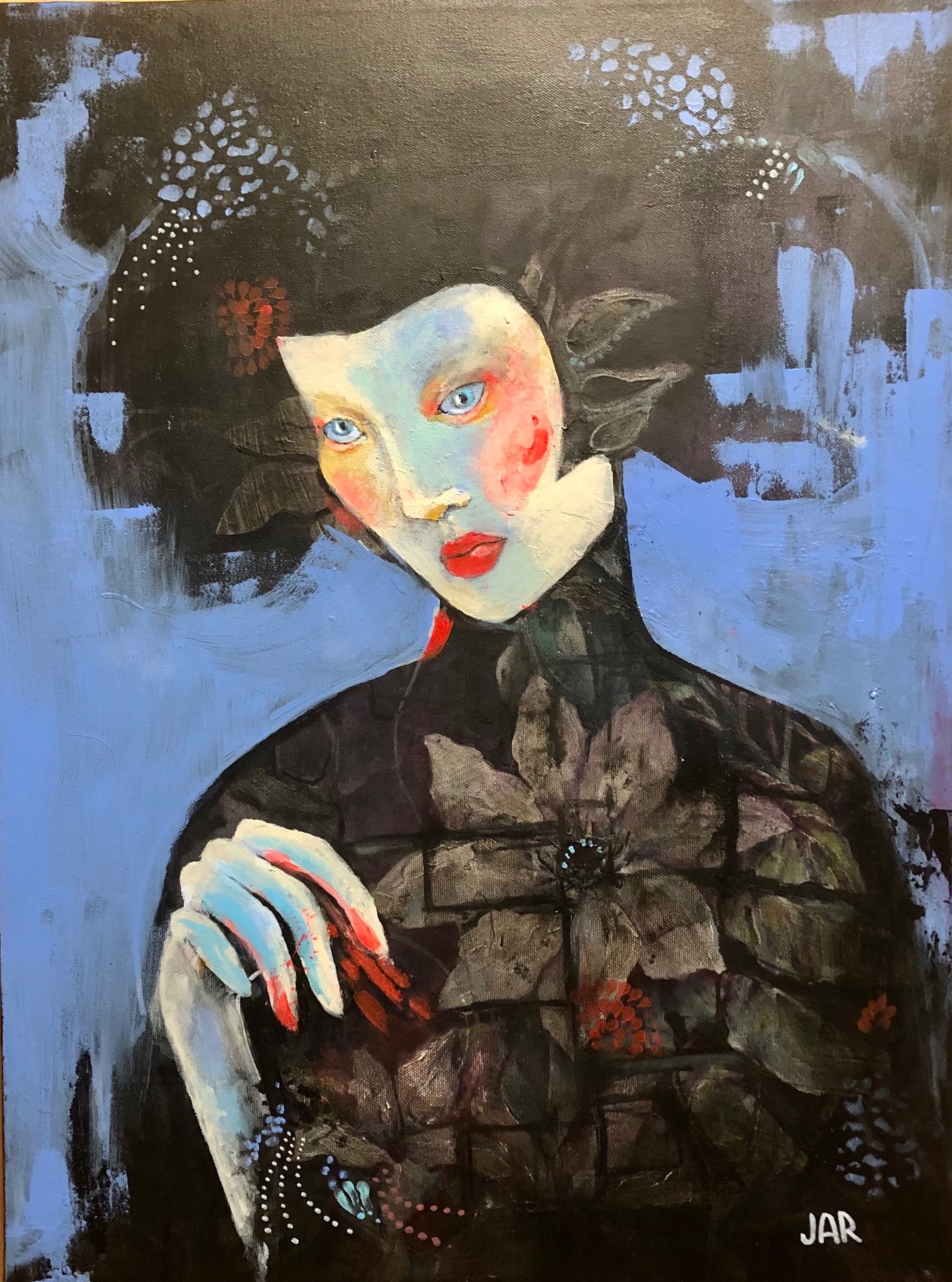 Enchanted - mixed media collage by Jean Ann Robinson